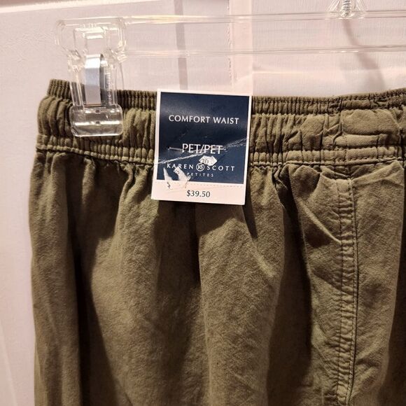 Karen Scott Petite Edna Capri Olive Sprig - Picture 4 of 6